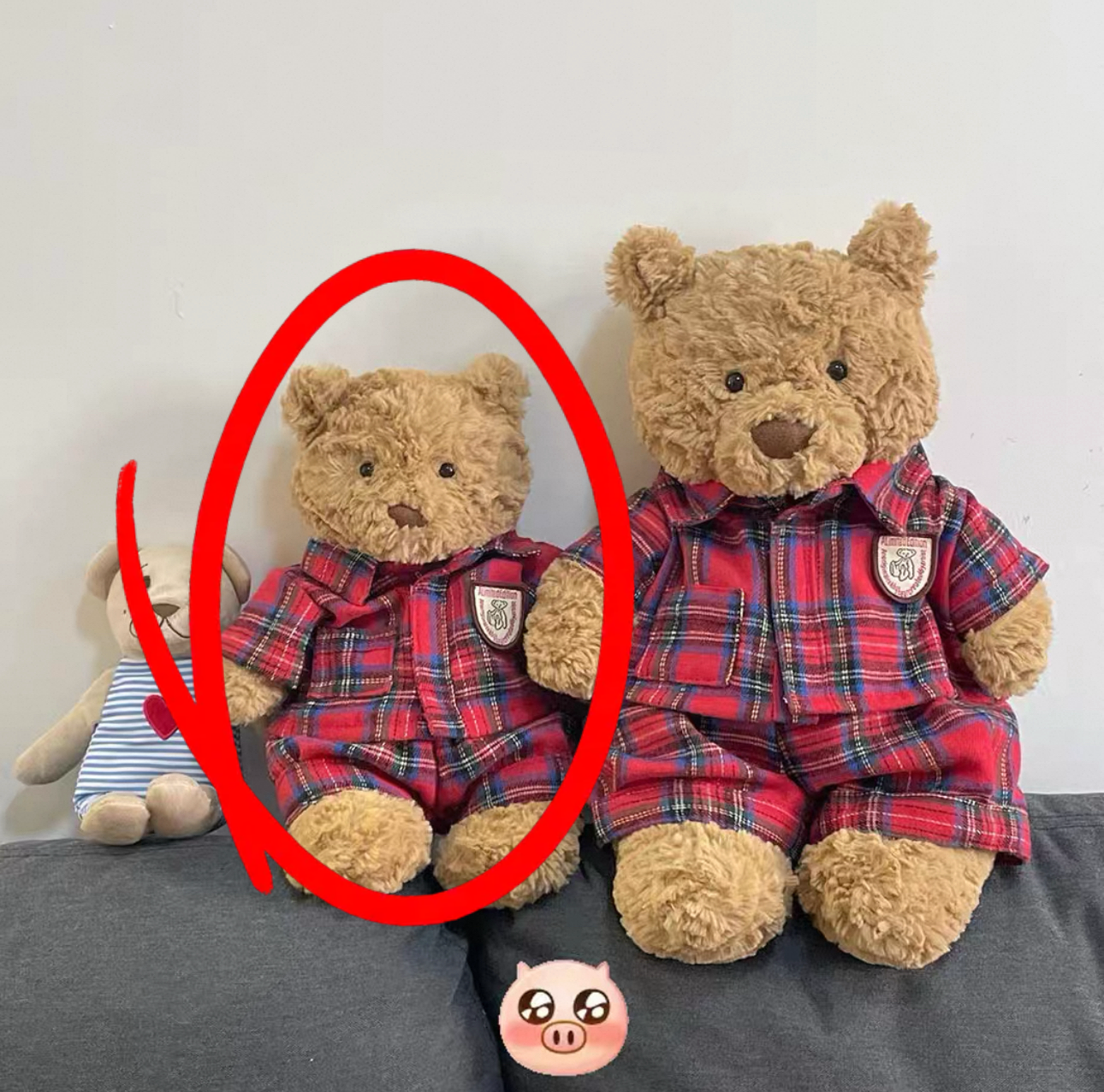 Bartholomew bear cute clothes outfits - Christmas bedtime(medium/large/huge)