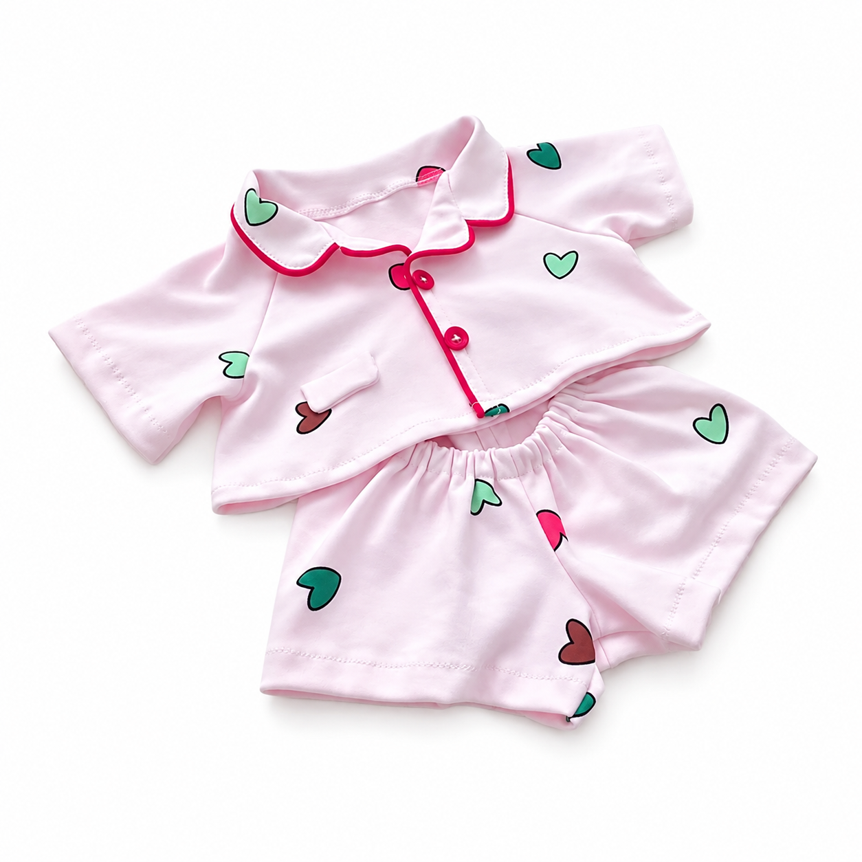 Bartholomew bear cute clothes outfits - Pink Heart Dream Loungewear Set