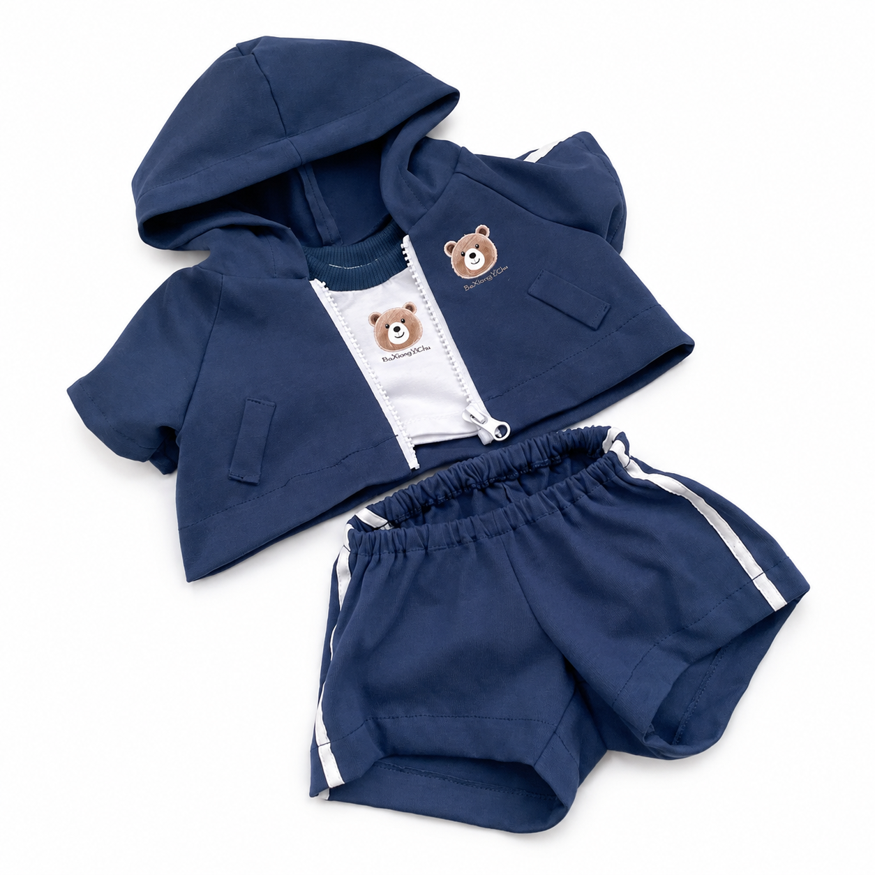 Bartholomew bear cute clothes outfits - Navy 3-Piece Sports Outfit Set