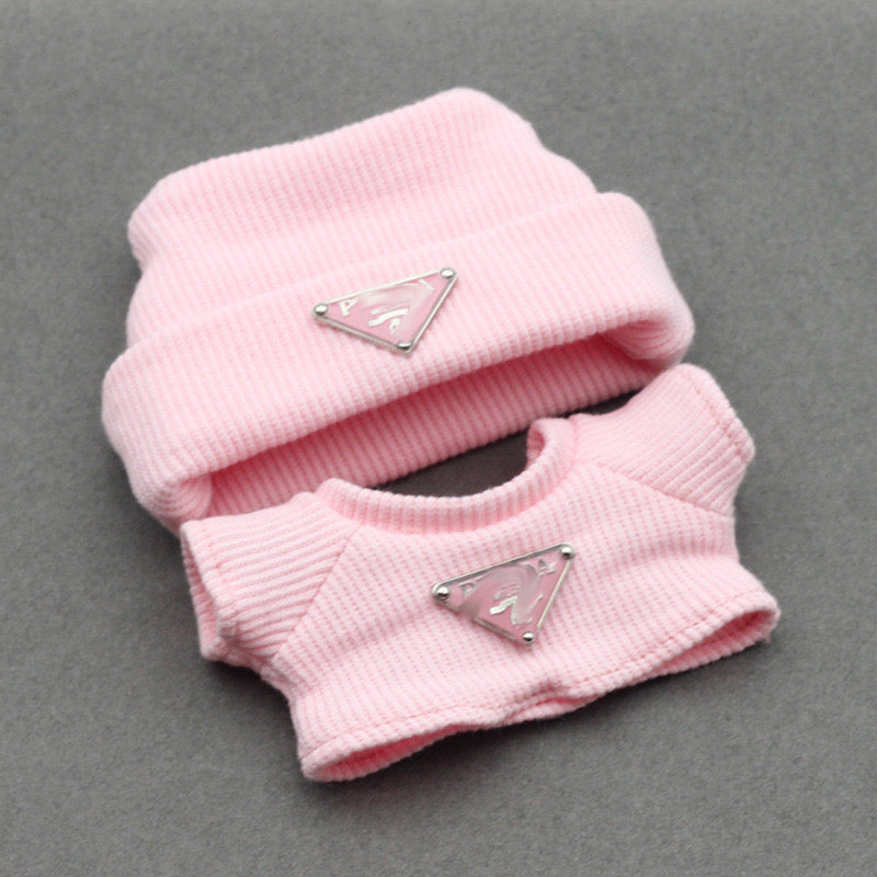 Labubu 4inch bag charm clothes outfits - P logo - 062349