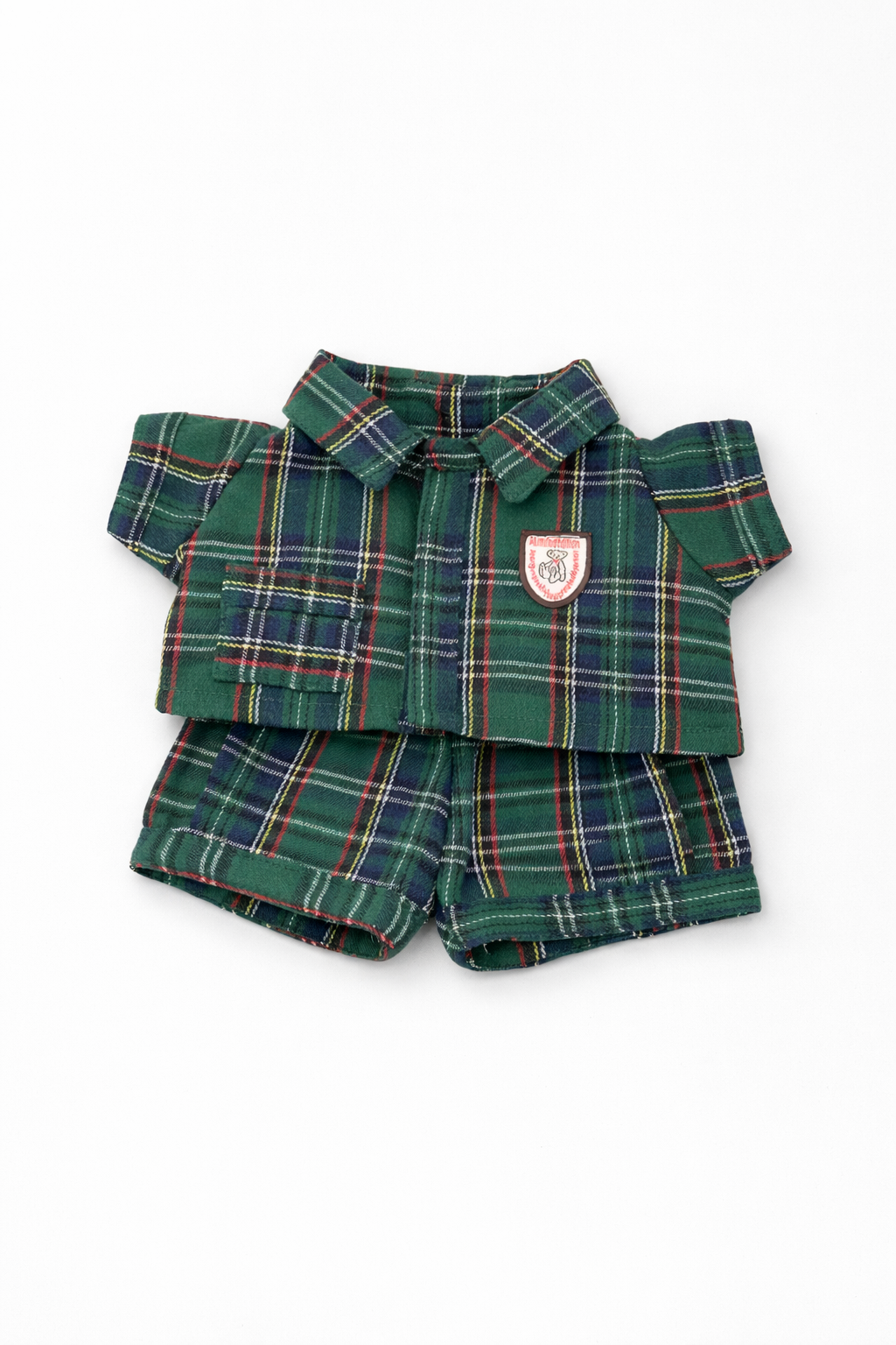 Bartholomew bear cute clothes outfits - Christmas green bedtime