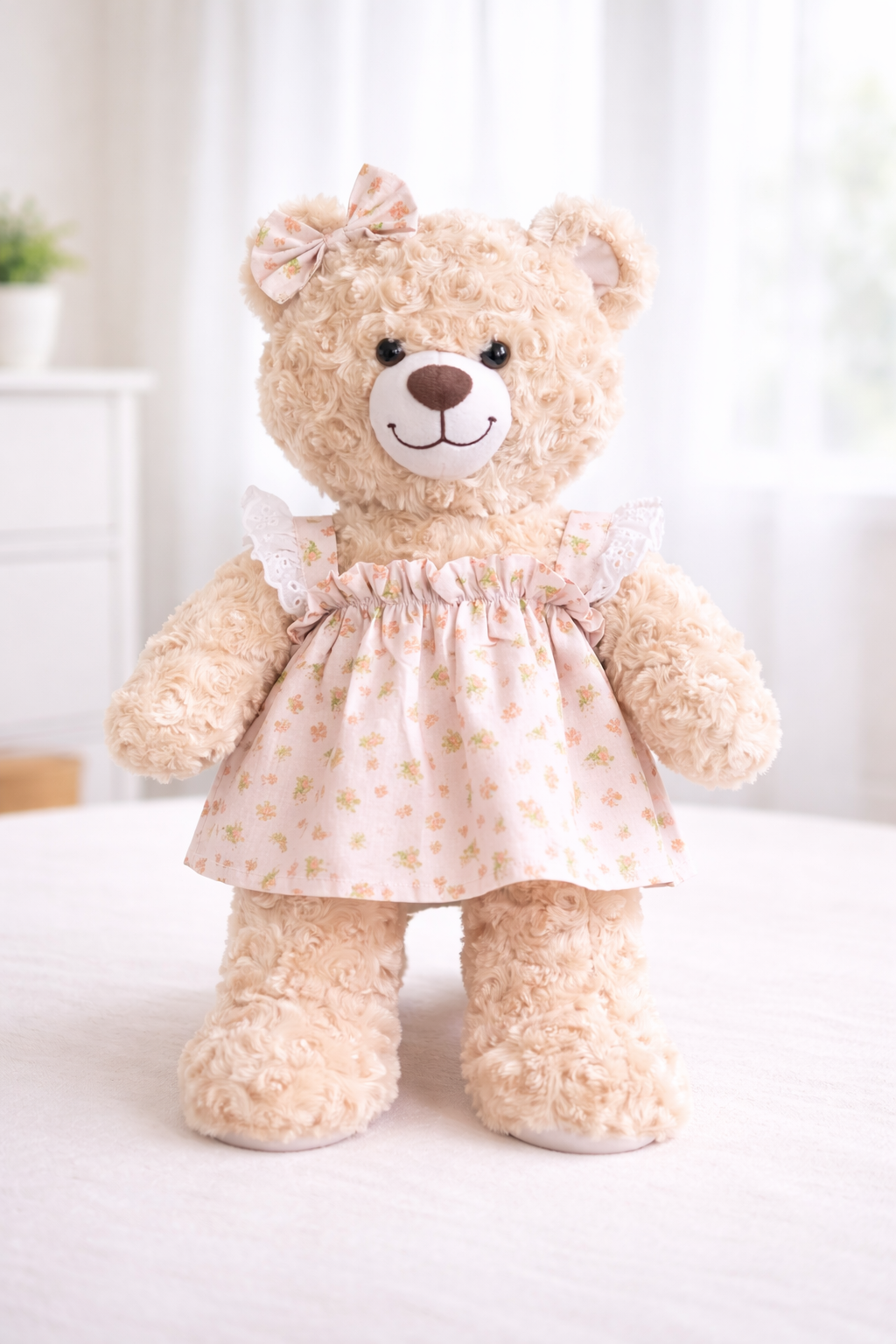 Build-A-Bear Standard plush clothing outfits - Pink Flutter Sleeve Dress