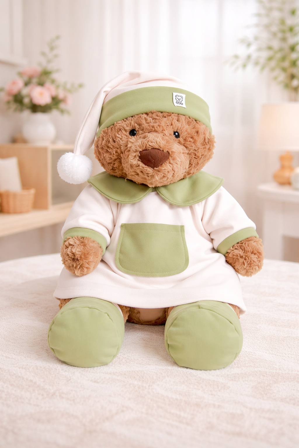 Bartholomew bear cute clothes outfits - Green Loungewear Set