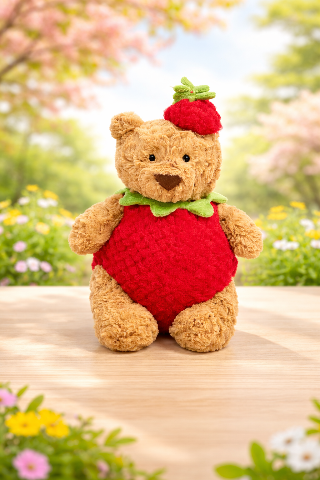 Medium Bartholomew bear cute clothes outfits - Light Leaves