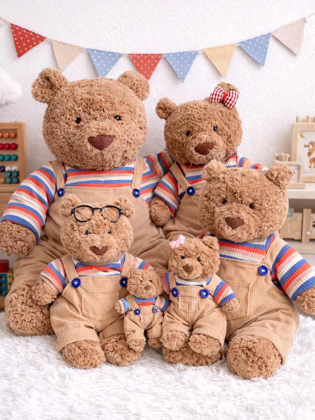 Brown T-Shirt & Overalls Set for Bartholomew Bear Plush | 4–22