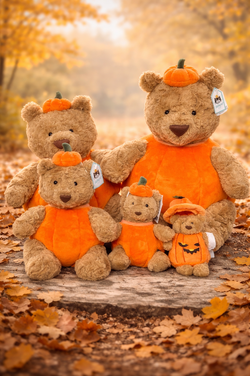ぬいぐるみ  BARTHOLOMEW BEAR Pumpkin LARGE Bartholomew bear cute clothes outfits - Pumpkin – furryfriendsplush