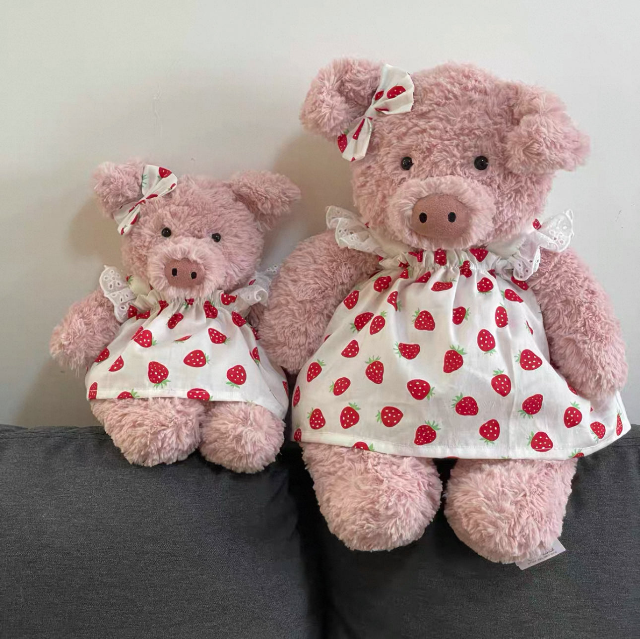 Bartholomew bear clothes outfits - Red strawberry dress (Tiny/Medium/Large/Huge)