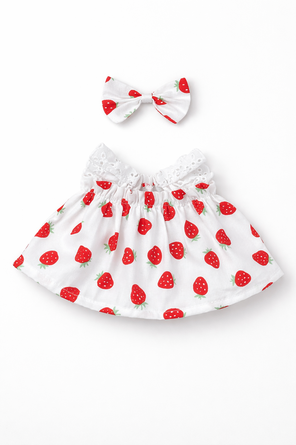 Red Strawberry Dress for Bartholomew Bear Plush – 10–22 Inch Outfit