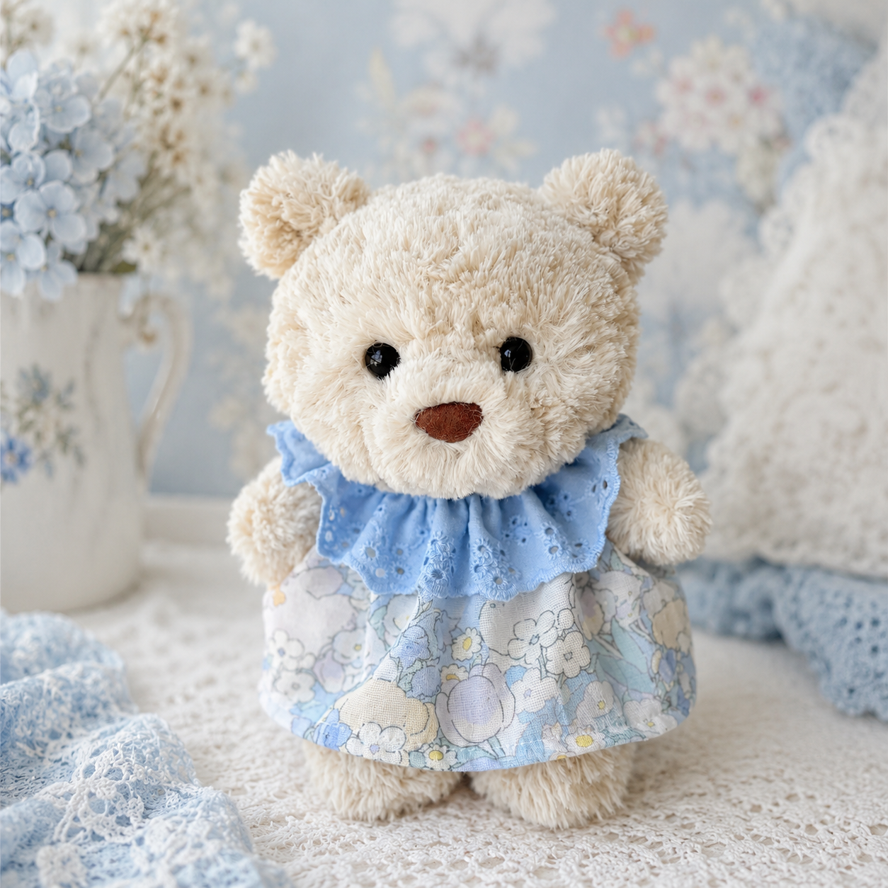 Bartholomew Bear Junior clothes outfits - Sky Blue Nightgown