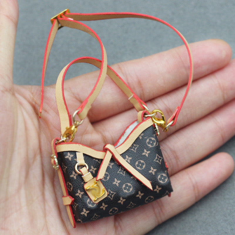 4inch bag charm cute custom bags - brown carry bags - 0623B79
