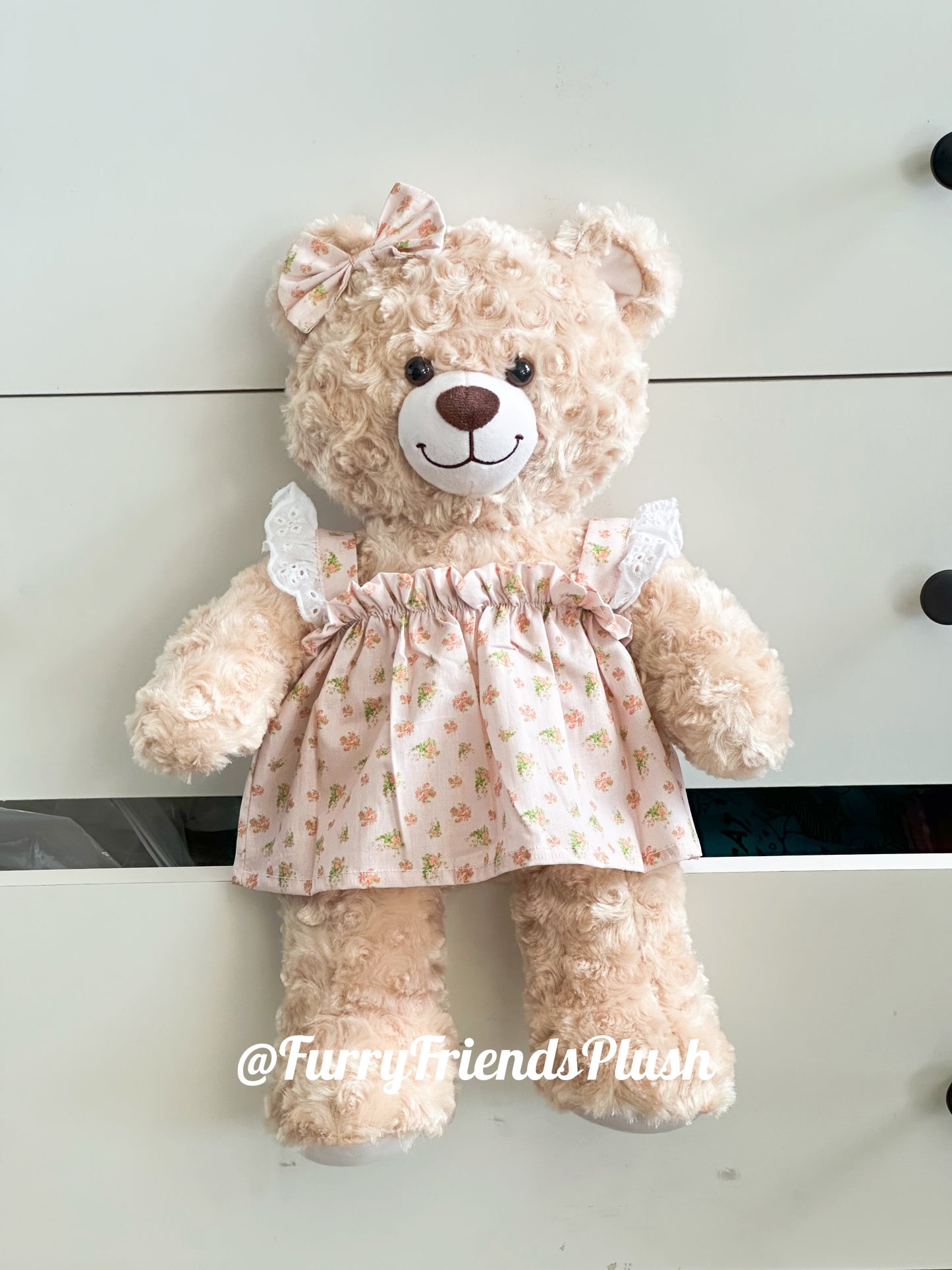 Build-A-Bear Standard plush clothing outfits - pink floral dress