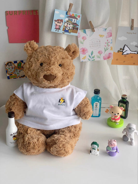 Bartholomew bear clothes outfits - White Cat T-shirts - FX33 (Tiny/Medium/Large/Huge)