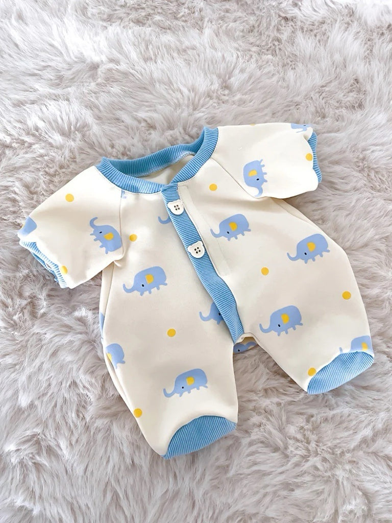 Bartholomew bear cute clothes outfits - Blue Elephant Romper - BXYC01(tiny/medium/large/huge)