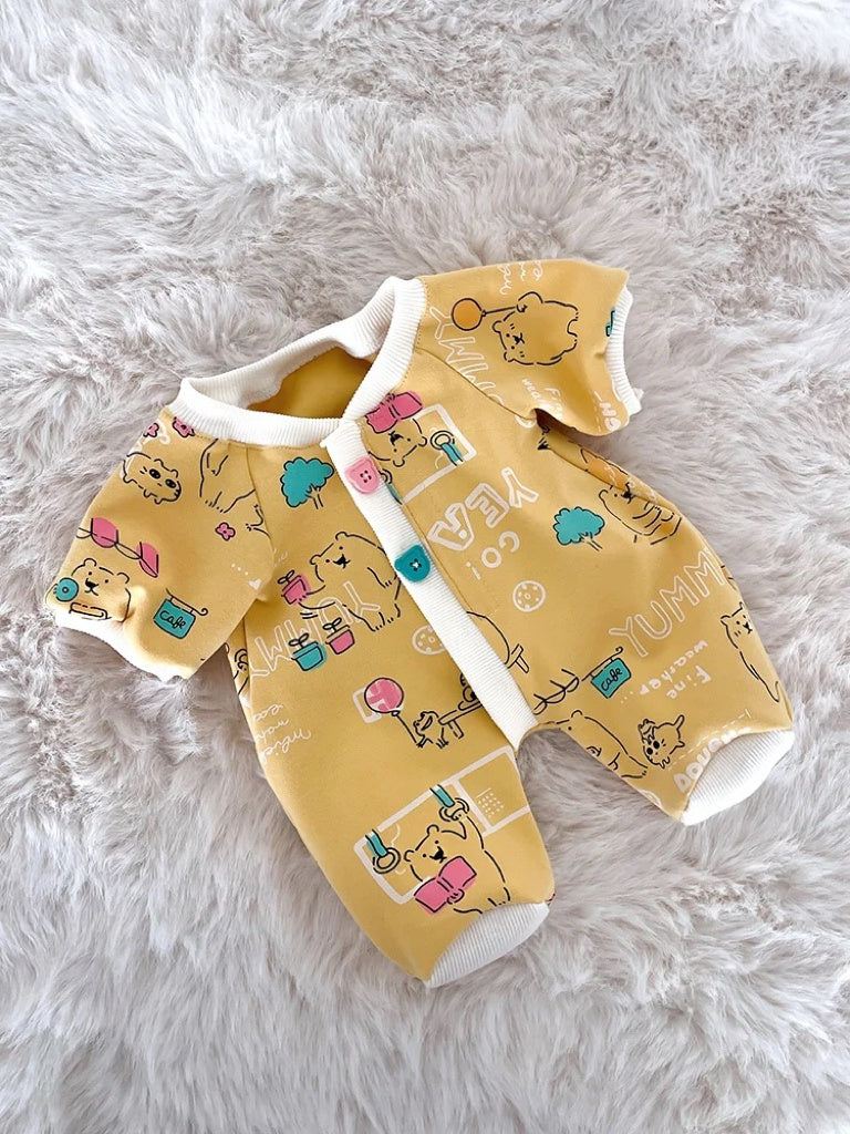 Bartholomew bear cute clothes outfits - Yellow Romper - BXYC02(tiny/medium/large/huge)
