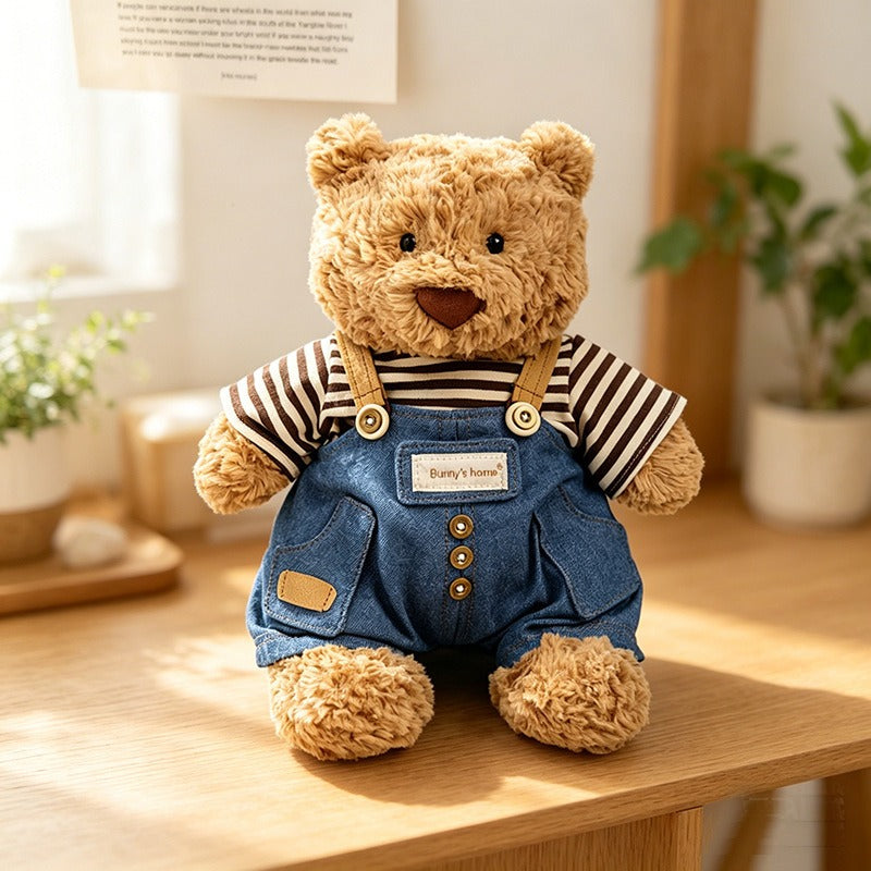 Medium Bartholomew bear clothes outfits - Striped Denim Pants 2-Piece Outfit Set
