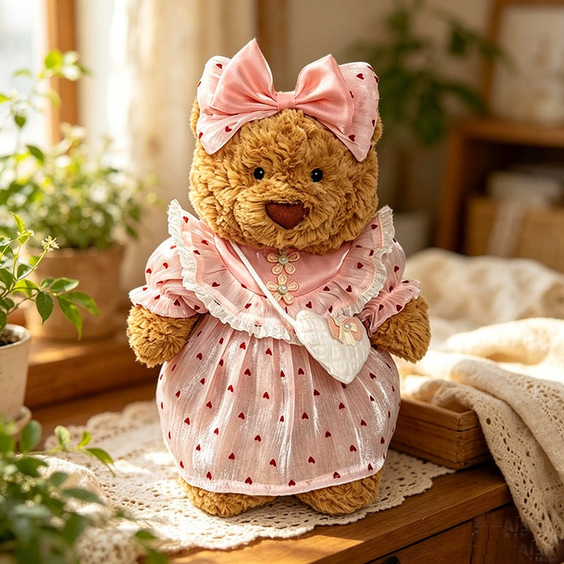 Medium Bartholomew bear clothes outfits - Pink Heart Dream Dress