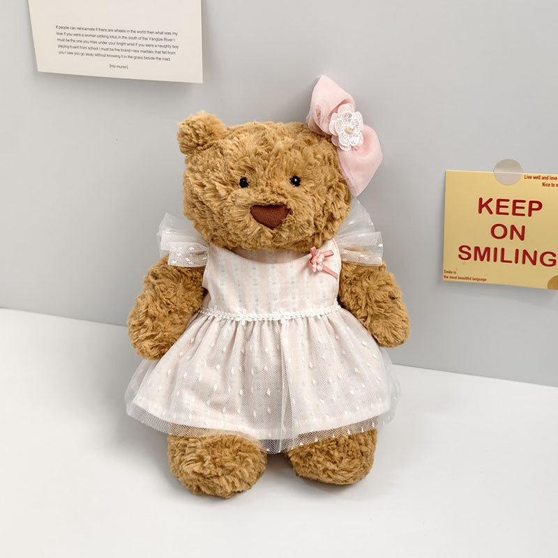 Medium Bartholomew bear clothes outfits - Peach Blossom Tulle Dress