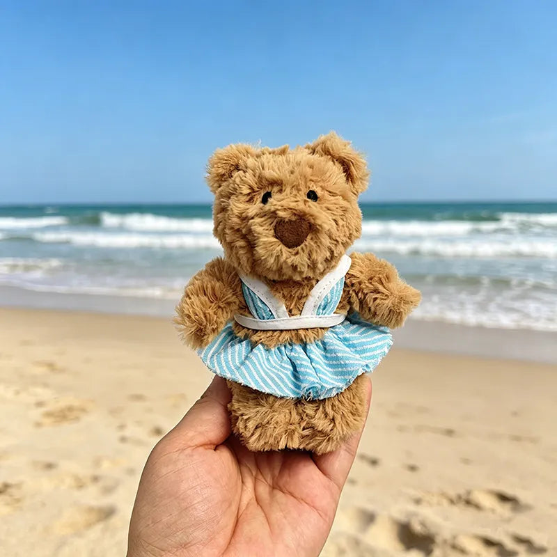 Blue Striped Bikini Set for Bartholomew Bear Plush – 4-Inch Outfit