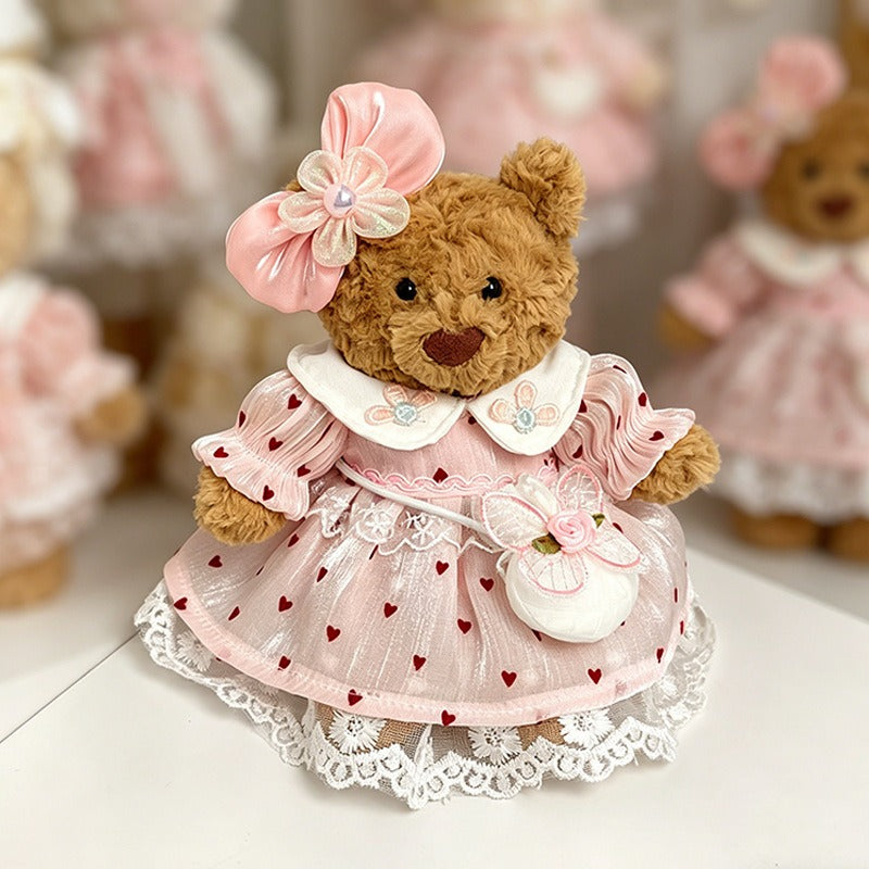 Tiny Bartholomew Bear clothes outfits - Pink Butterfly Dream Dress