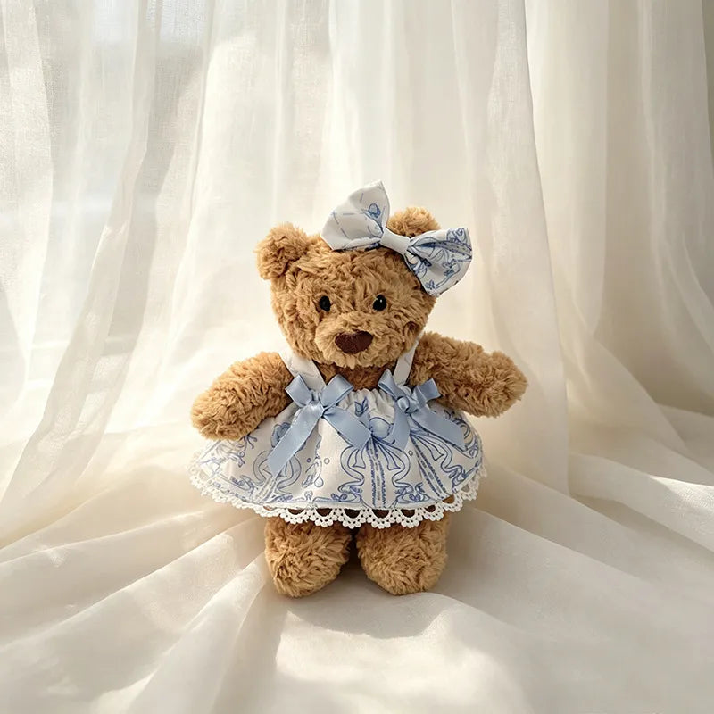 Blue & White Ocean Dress for Bartholomew Bear Plush – 6-Inch Outfit