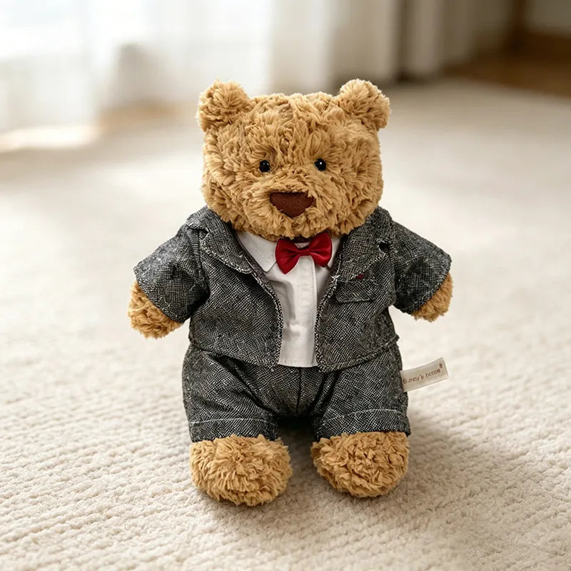 Medium Bartholomew bear clothes outfits - Heather Gray Suit Outfit
