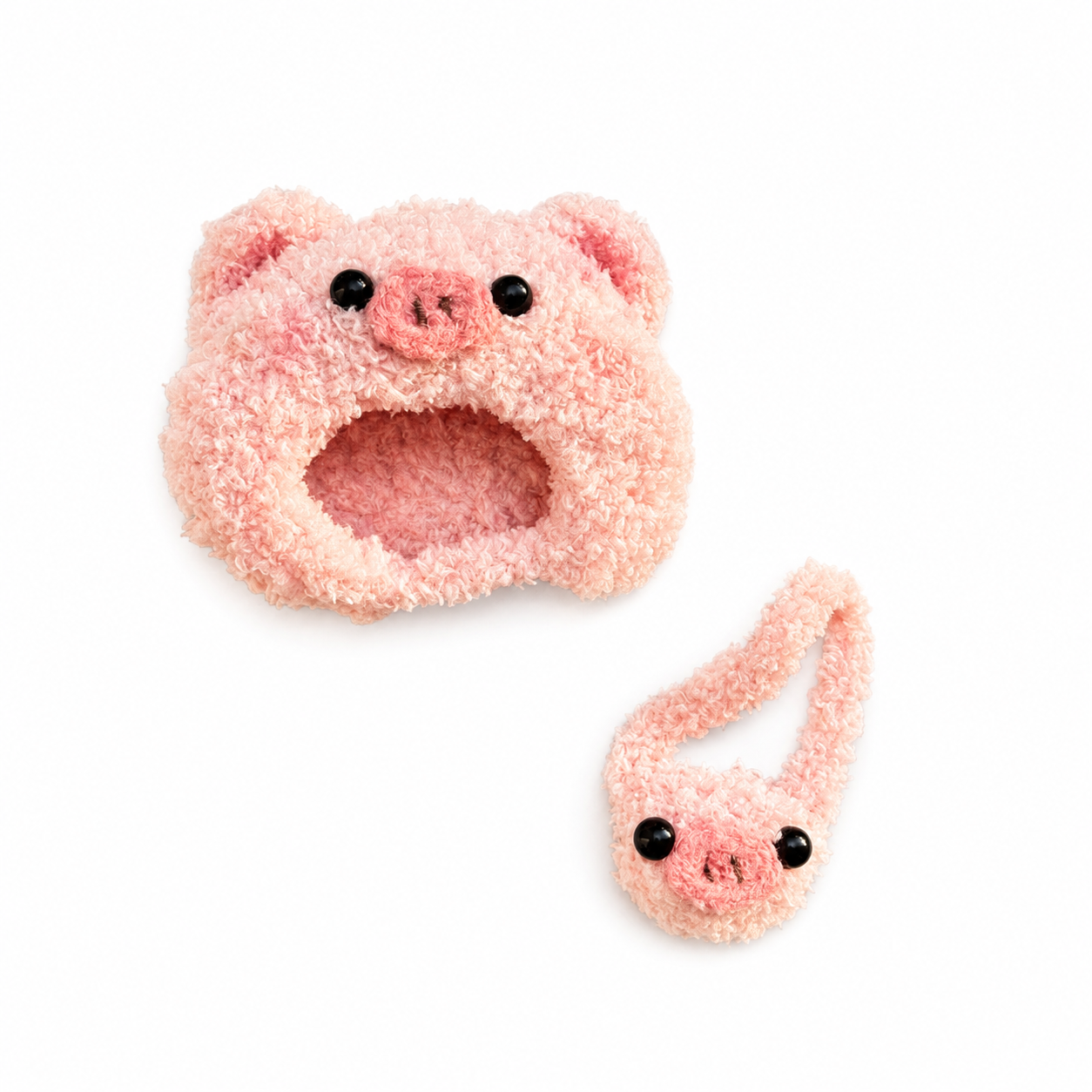 Amusable peanut/Small peanut penguin outfit - Pink Pig Hood & Crossbody Bag Set