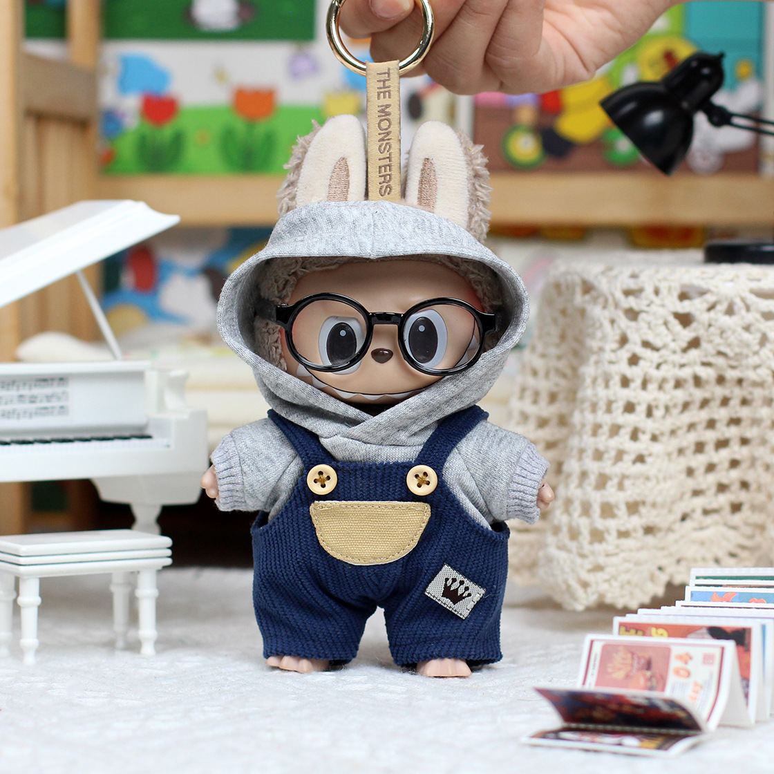 Labubu 4inch bag charm clothes outfits - TZ36
