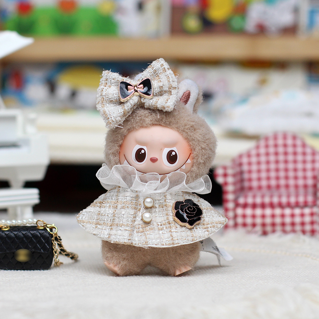 Labubu 3inch bag charm clothes outfits - TZ61