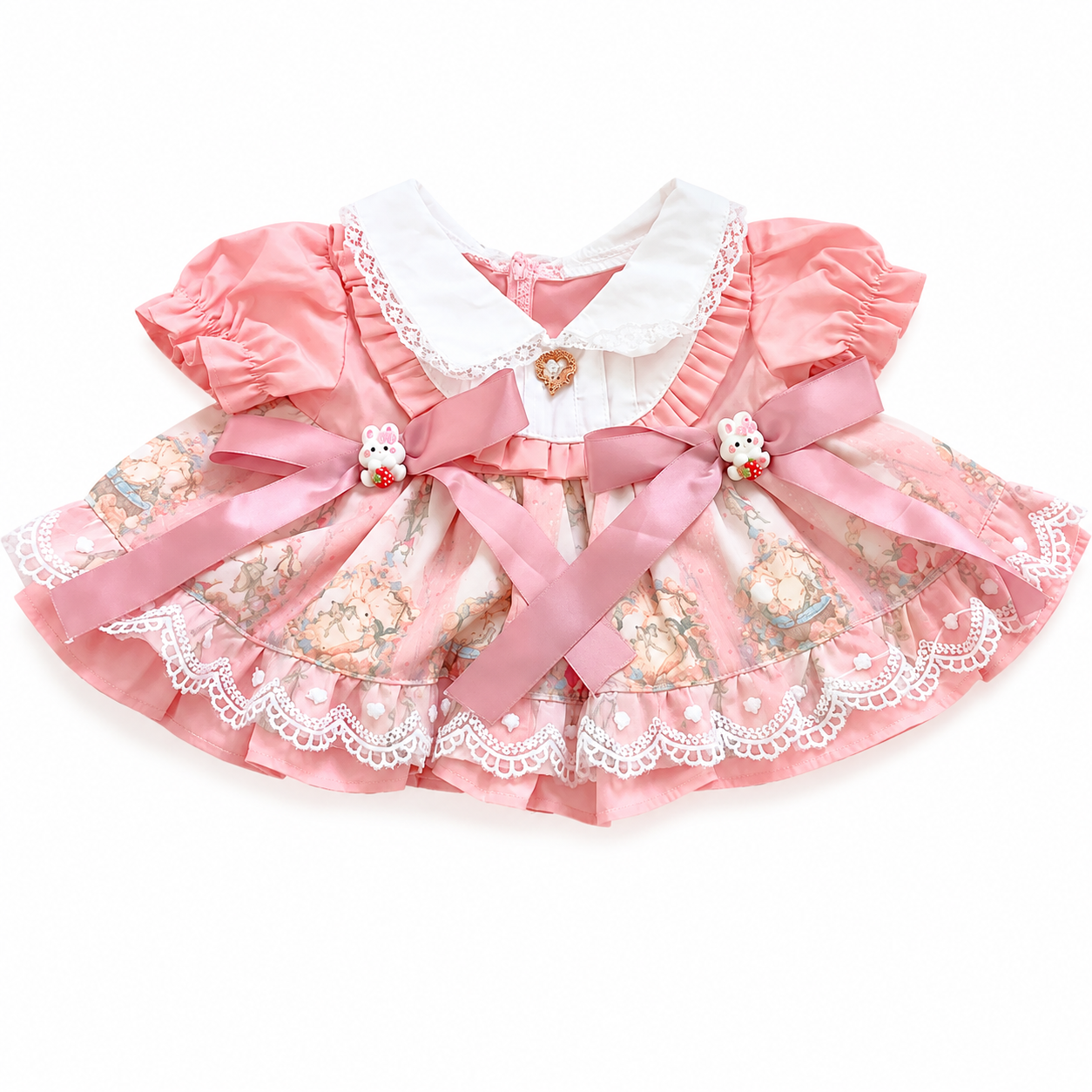 Large Bartholomew Bear & 16" Plush Clothes Outfit - Sakura Pink Lolita Dress
