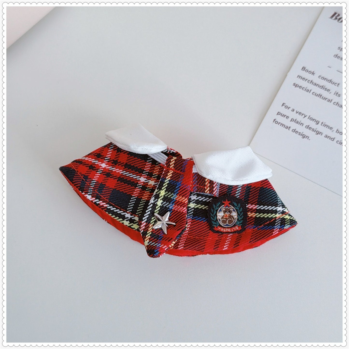 Bartholomew Bear Bag Charm clothes outfits - Plaid Shawl Cape Uniform