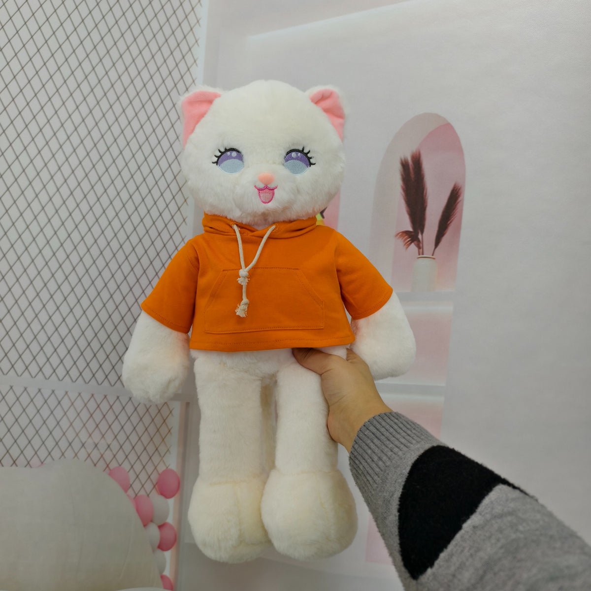 Coral Hoodie for Bartholomew Bear Plush – 14-Inch Outfit