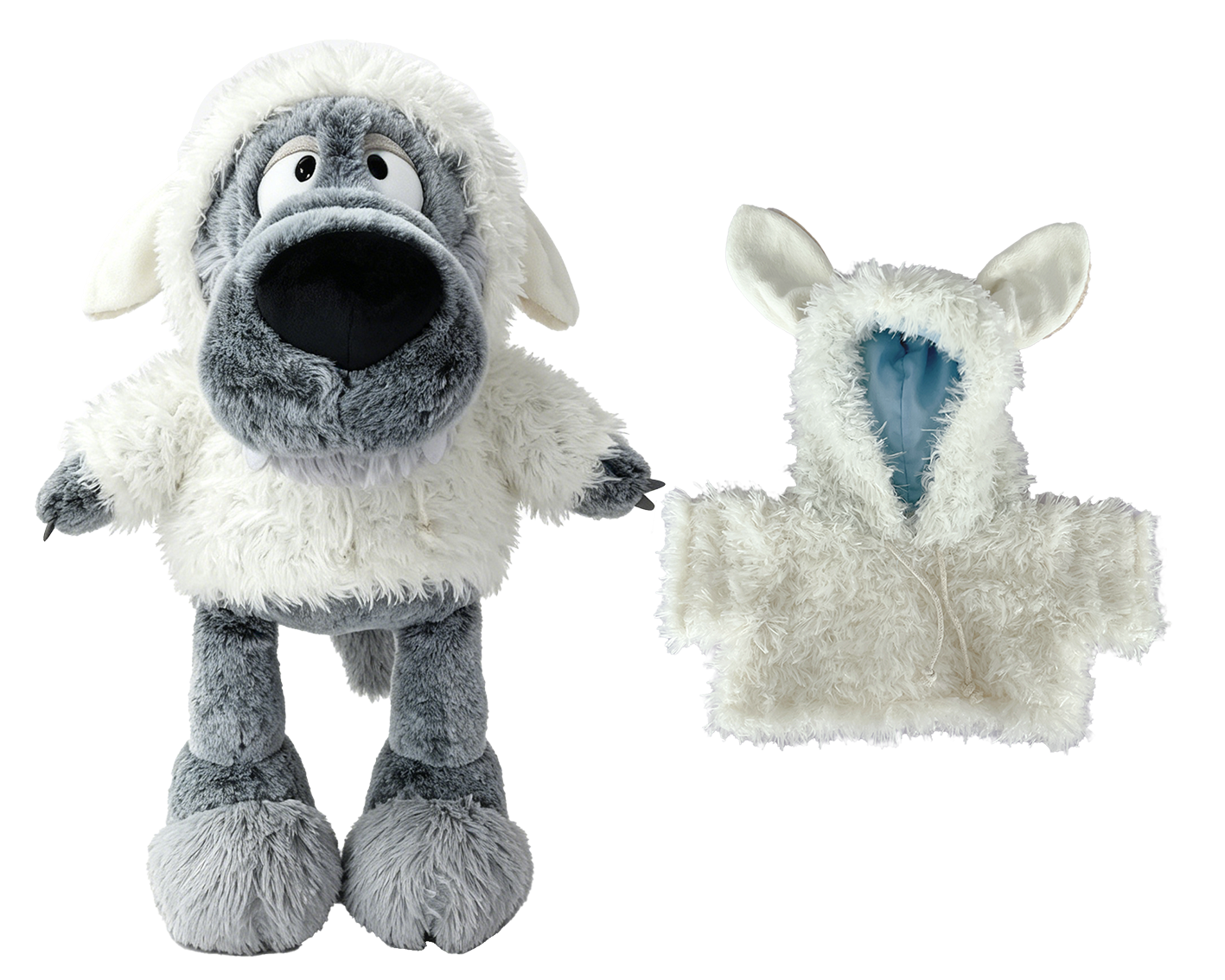 Large Bartholomew Bear & 16" Plush Clothes Outfit - White Sheep Sweatshirt