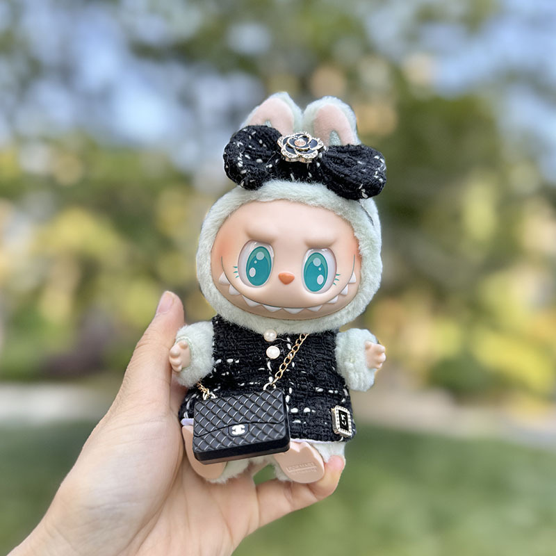 4inch bag charm cute custom clothes outfits - Chanel's style dress with bag