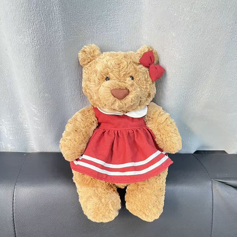 Bartholomew bear cute clothes outfits - Autumn Red Dress