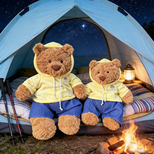 Bartholomew bear cute clothes outfits - Yellow Cat Hoodie Set