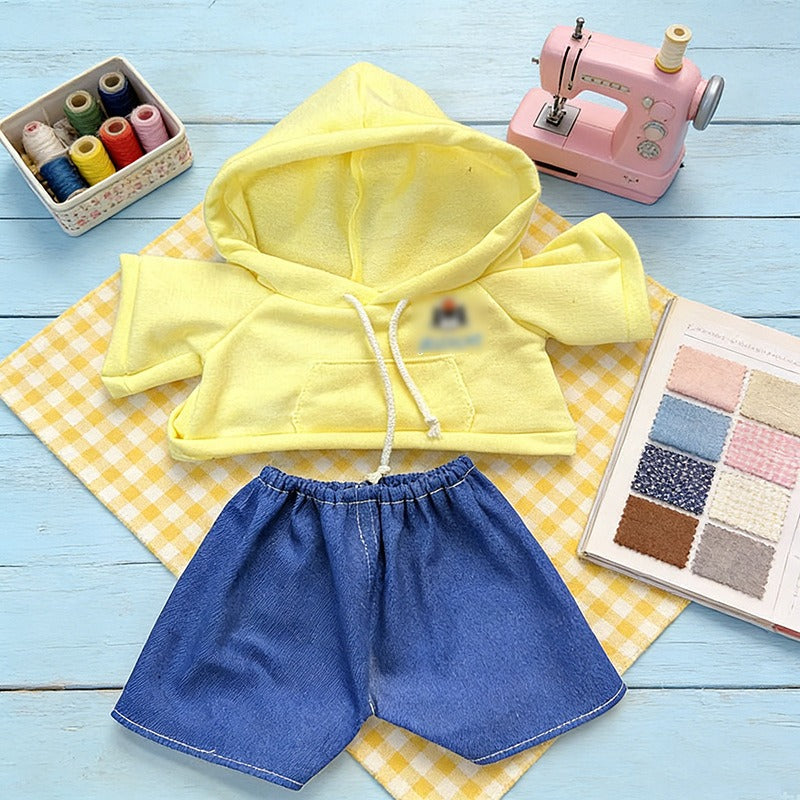 Bartholomew bear cute clothes outfits - Yellow Cat Hoodie Set