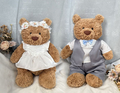Bartholomew bear cute clothes outfits - Bride & Groom Wedding Outfit Set