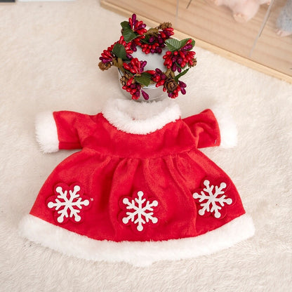 Bartholomew Bear/Bashful Bunny cute clothes outfits - Christmas Berry & Snowflake Dress