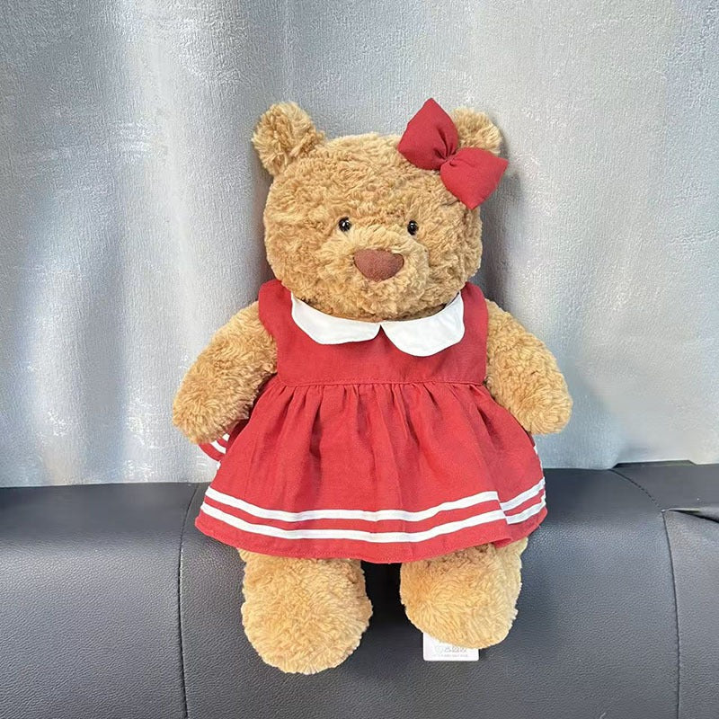 Bartholomew bear cute clothes outfits - Autumn Red Dress