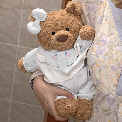 Bartholomew bear cute clothes outfits - Baby Blue Elephant Romper