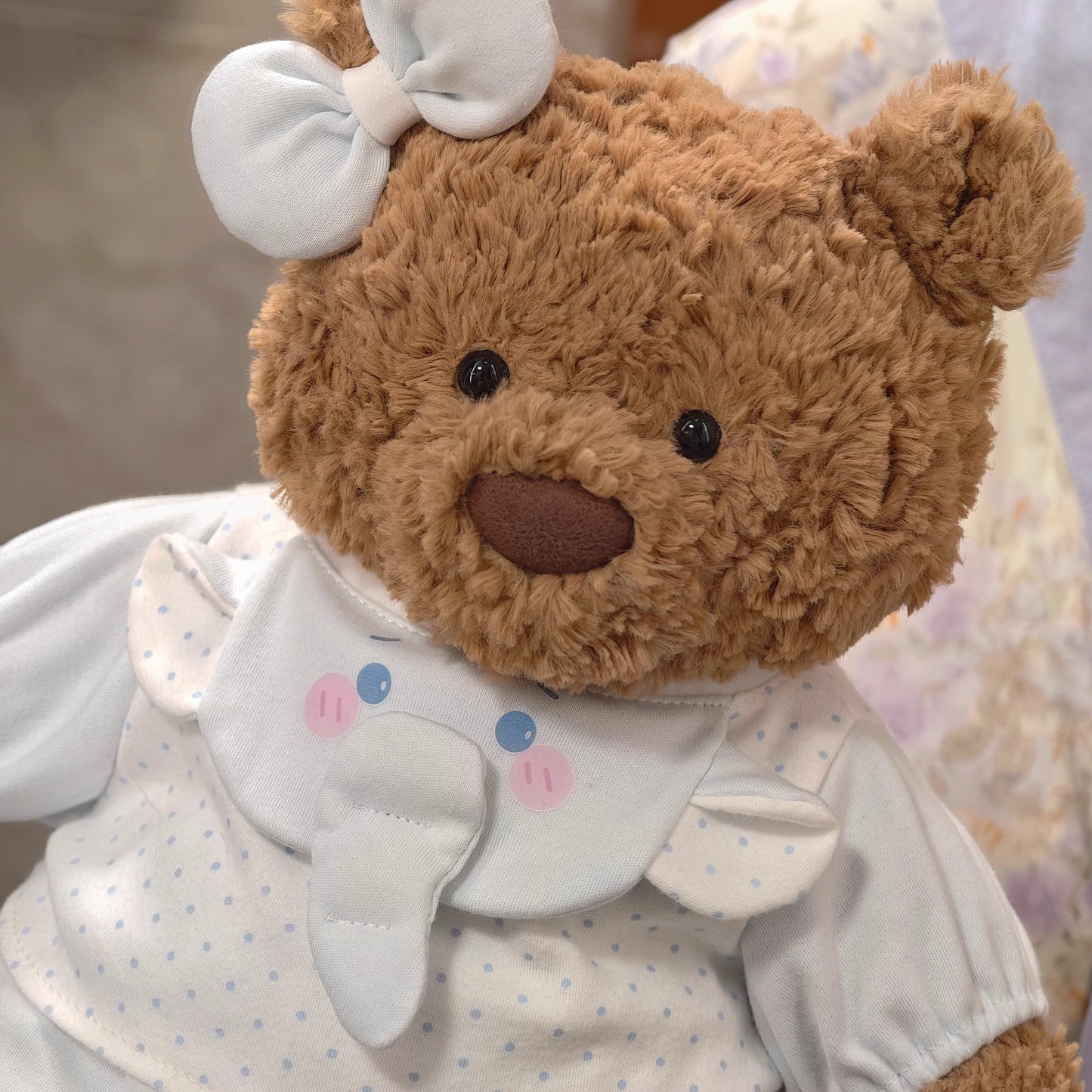 Bartholomew bear cute clothes outfits - Baby Blue Elephant Romper