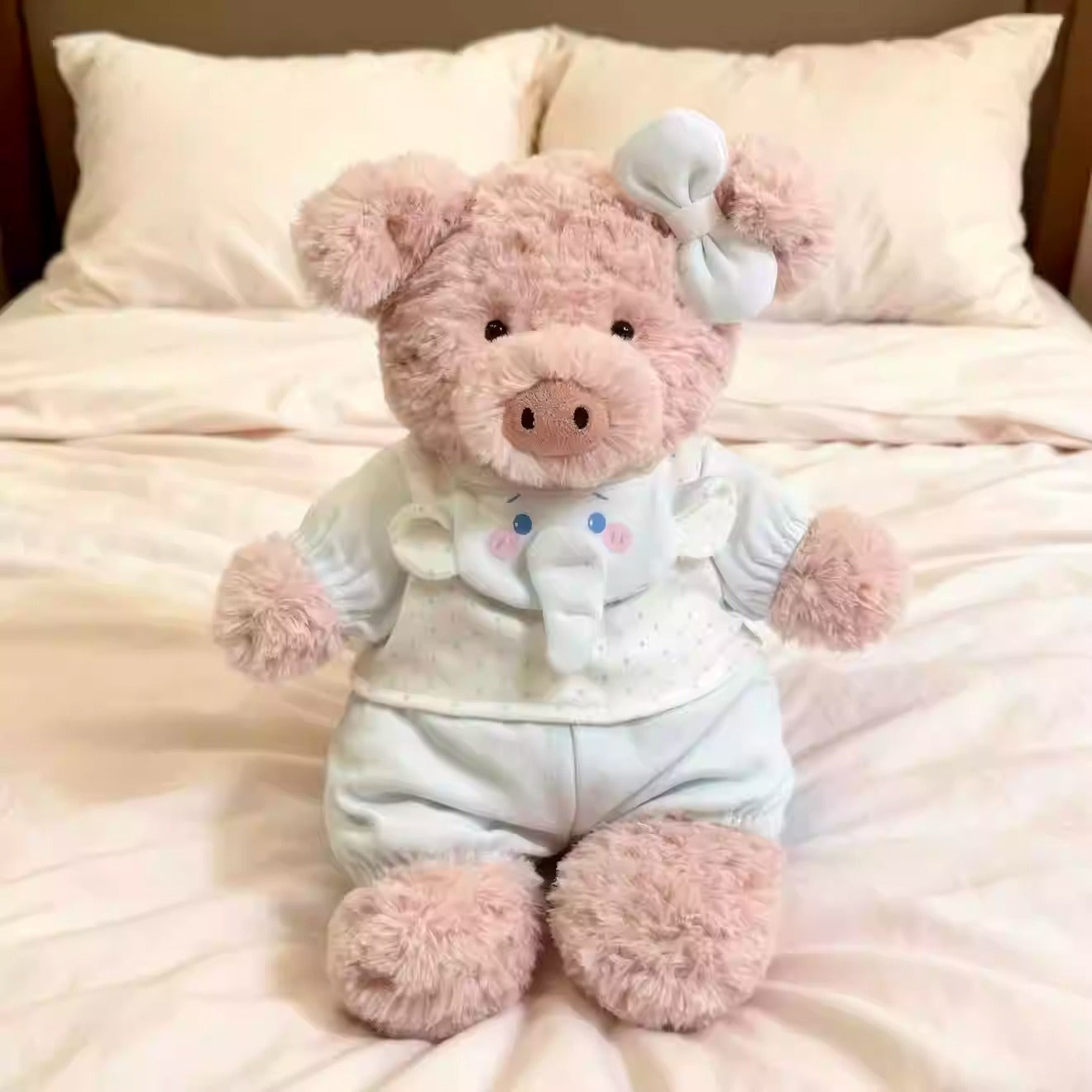 Bartholomew bear cute clothes outfits - Baby Blue Elephant Romper
