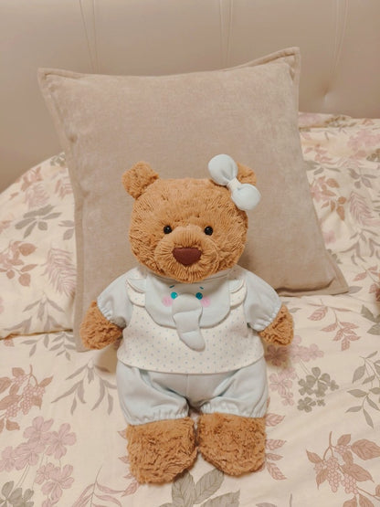 Bartholomew bear cute clothes outfits - Baby Blue Elephant Romper