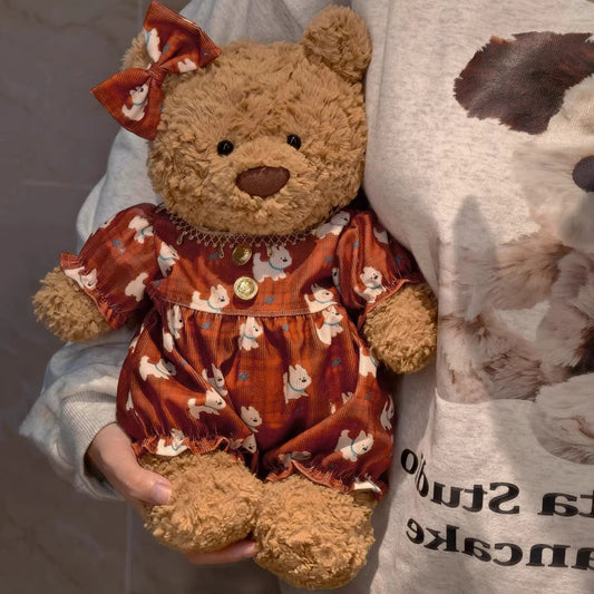 Bartholomew bear cute clothes outfits - Red Puppy Outfit