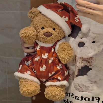 Bartholomew bear cute clothes outfits - Red Puppy Pajamas