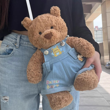 Bartholomew bear cute clothes outfits - Denim Outfit with Carry Strap