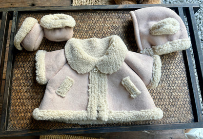 Bartholomew bear cute clothes outfits - Pink Bear Coat Set