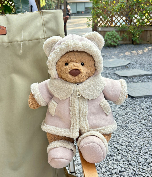 Bartholomew bear cute clothes outfits - Pink Bear Coat Set