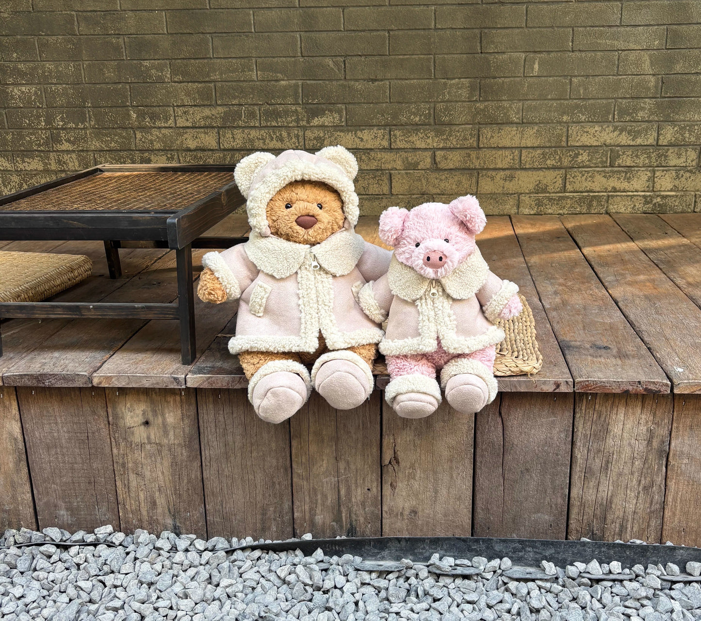 Bartholomew bear cute clothes outfits - Pink Bear Coat Set
