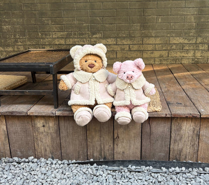 Bartholomew bear cute clothes outfits - Pink Bear Coat Set